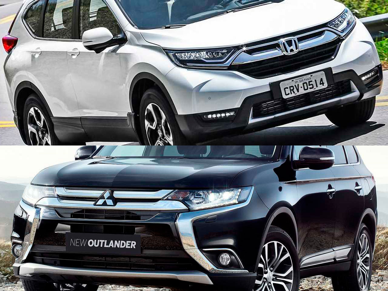 Ambos 2018: Mitsubishi Outlander 2.2 diesel ou Honda CR-V Touring?