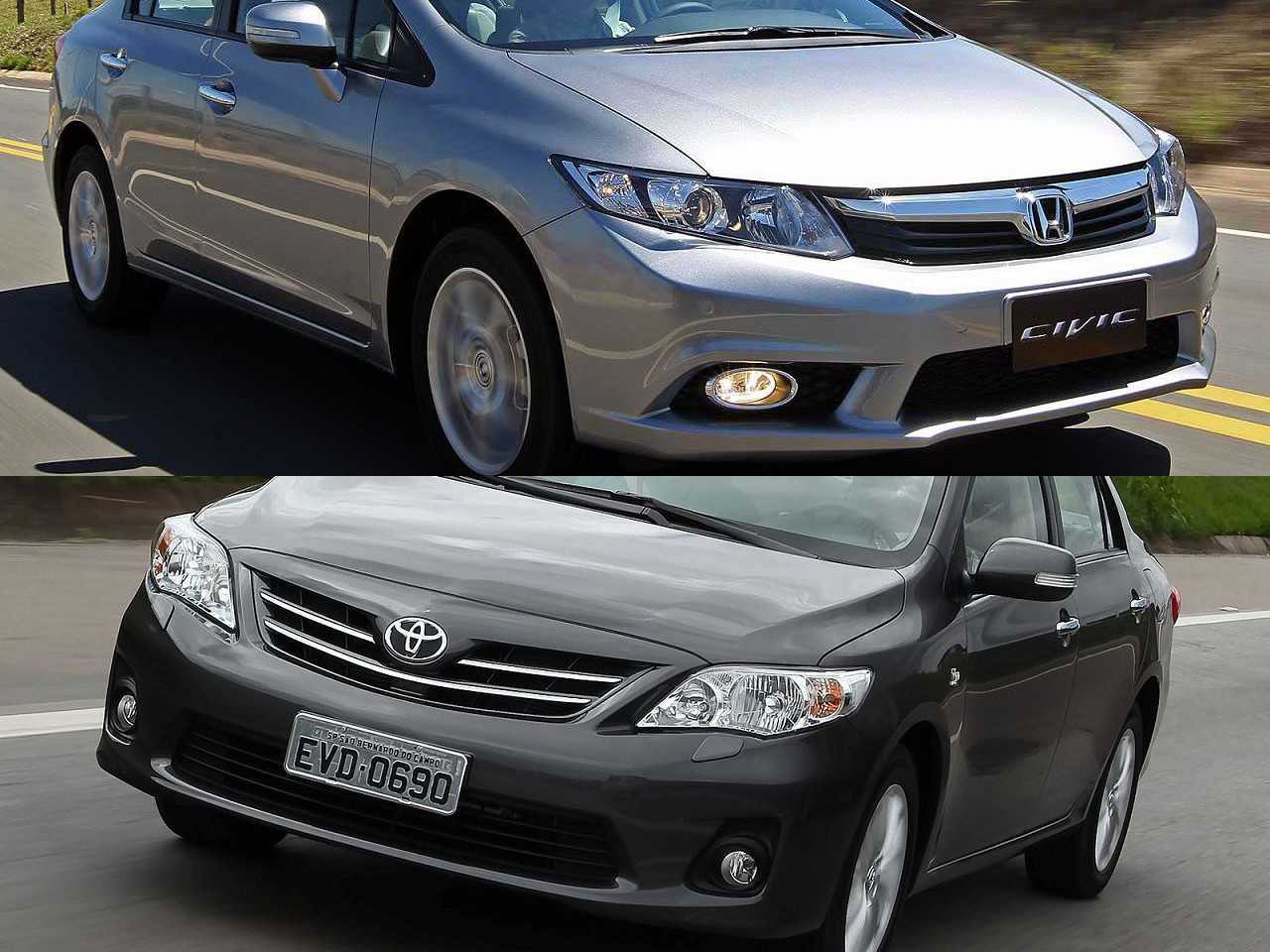 Ambos usados e até R$ 40.000: Honda Civic ou Toyota Corolla?