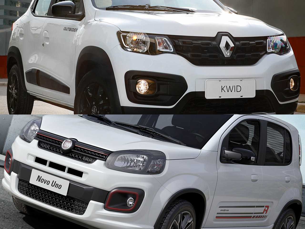 Compactos seminovos: Kwid Outsider ou um Uno Sporting?