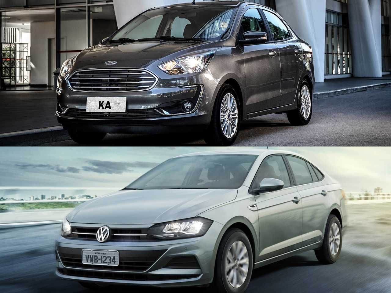 Compra com isenção: Ford Ka Sedan ou VW Virtus?