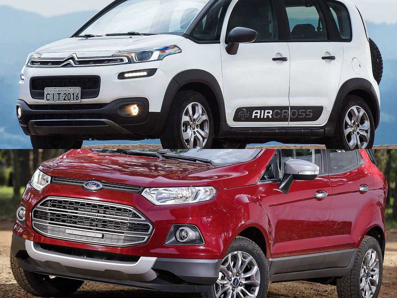 Comprar um Ford EcoSport 2015 com câmbio PowerShift ou um Citroën Aircross 2017?