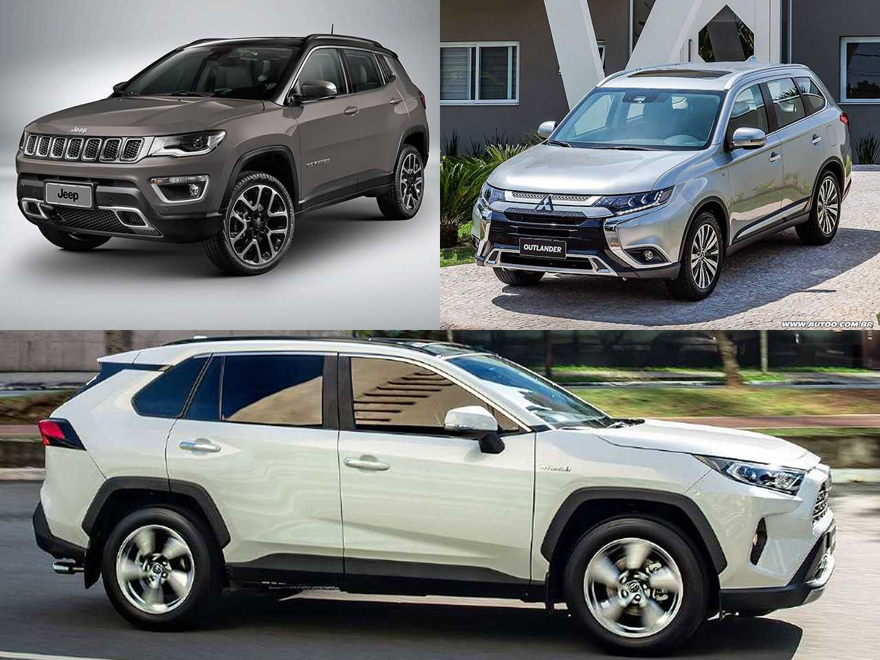 Conforto, economia e espaço interno: Toyota RAV4, Mitsubishi Outlander ou Jeep Compass?