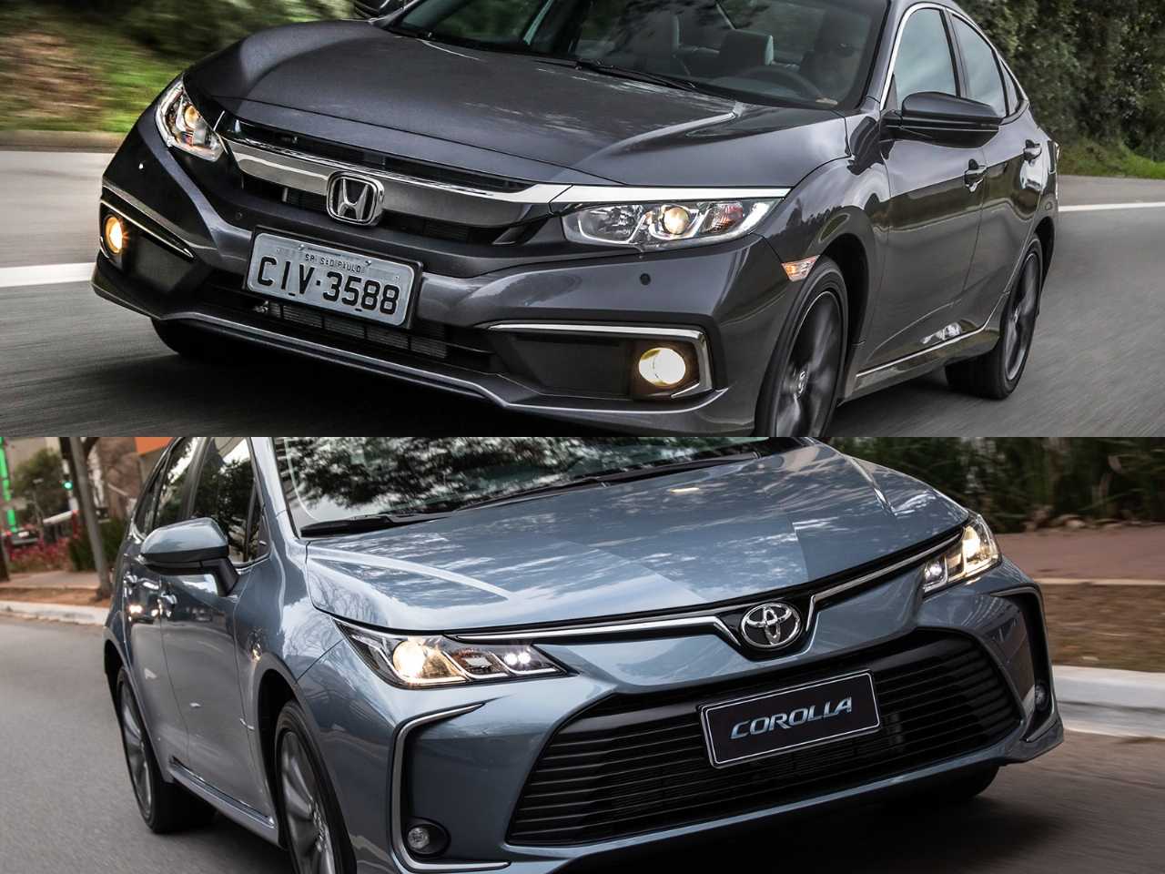 Dúvida entre fortes concorrentes: um novo Corolla XEi 2020 ou um Civic EXL 2020?