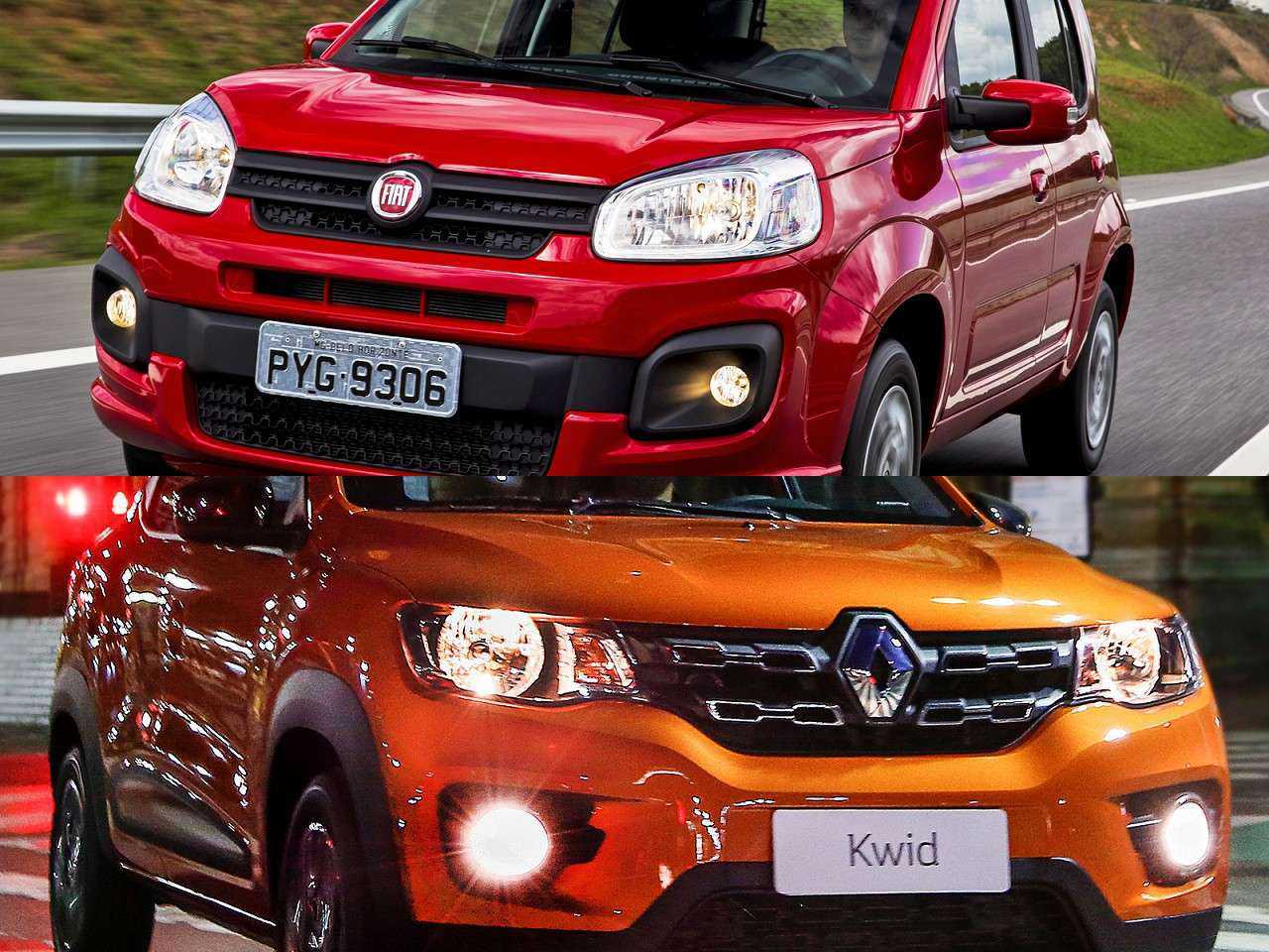 Fiat Uno Drive ou um Renault Kwid Intense?