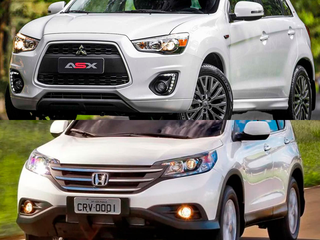 Honda CR-V 2012 ou um Mitsubishi ASX 2015, ambos com tração integral?