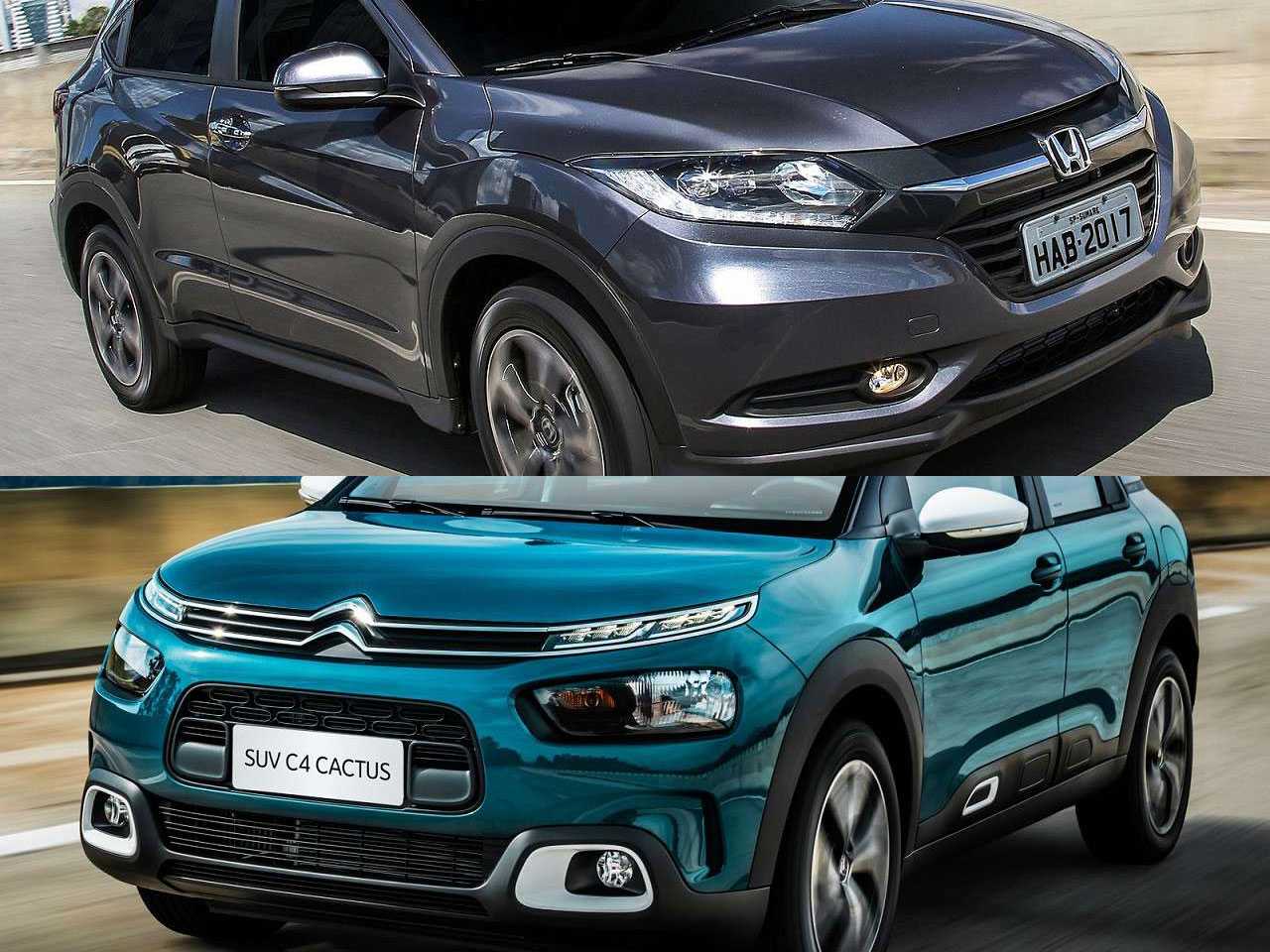 Honda HR-V EXL 2016 ou um Citroën C4 Cactus Feel 2019?