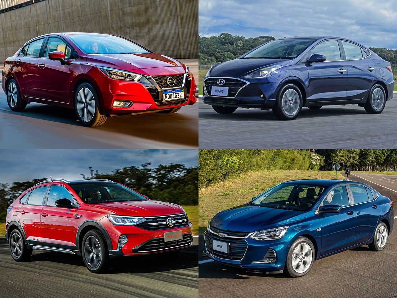 Hyundai HB20S, Chevrolet Onix Plus, Nissan Versa ou VW Nivus?