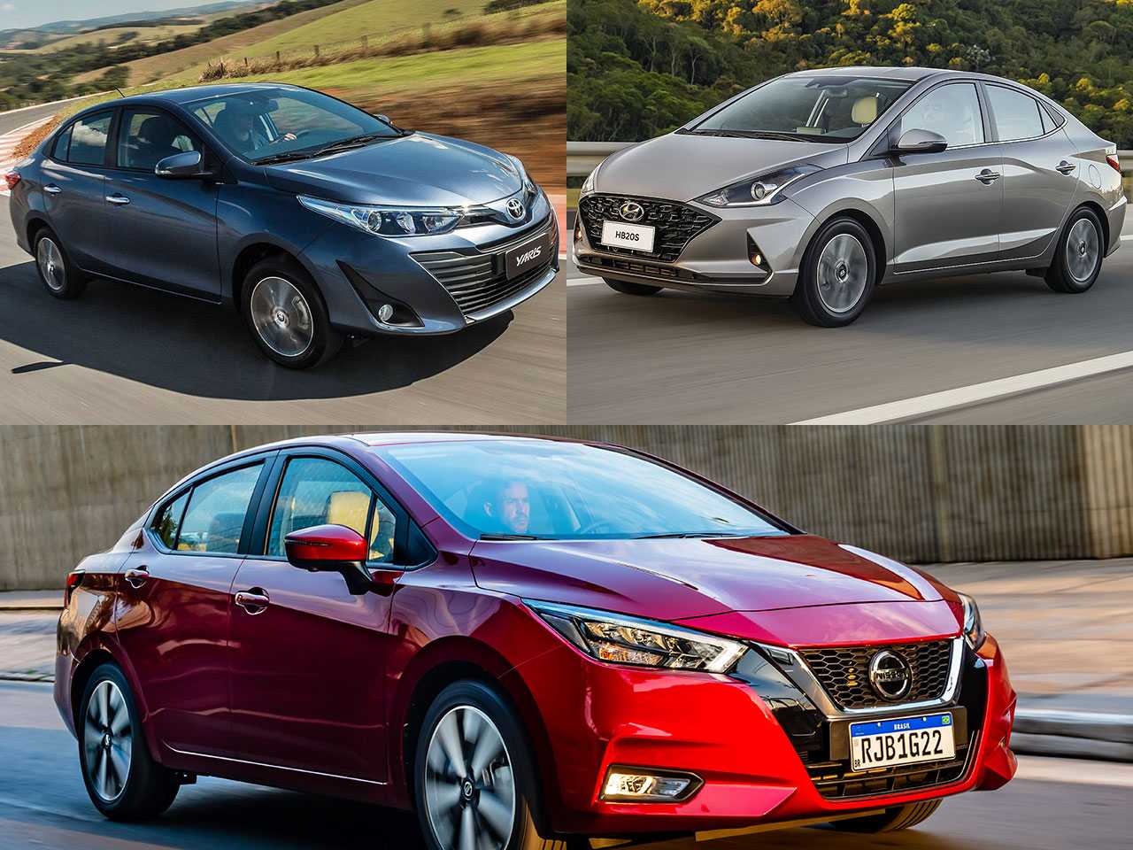 Hyundai HB20S Platinum Plus, Toyota Yaris Sedã XLS ou Nissan Versa Exclusive?