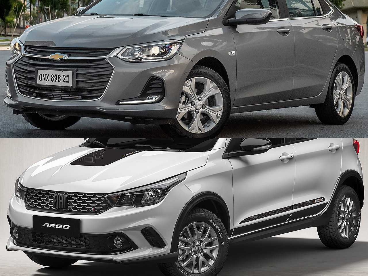 Para encarar ruas esburacadas: Fiat Argo Trekking ou um Chevrolet Onix Plus?