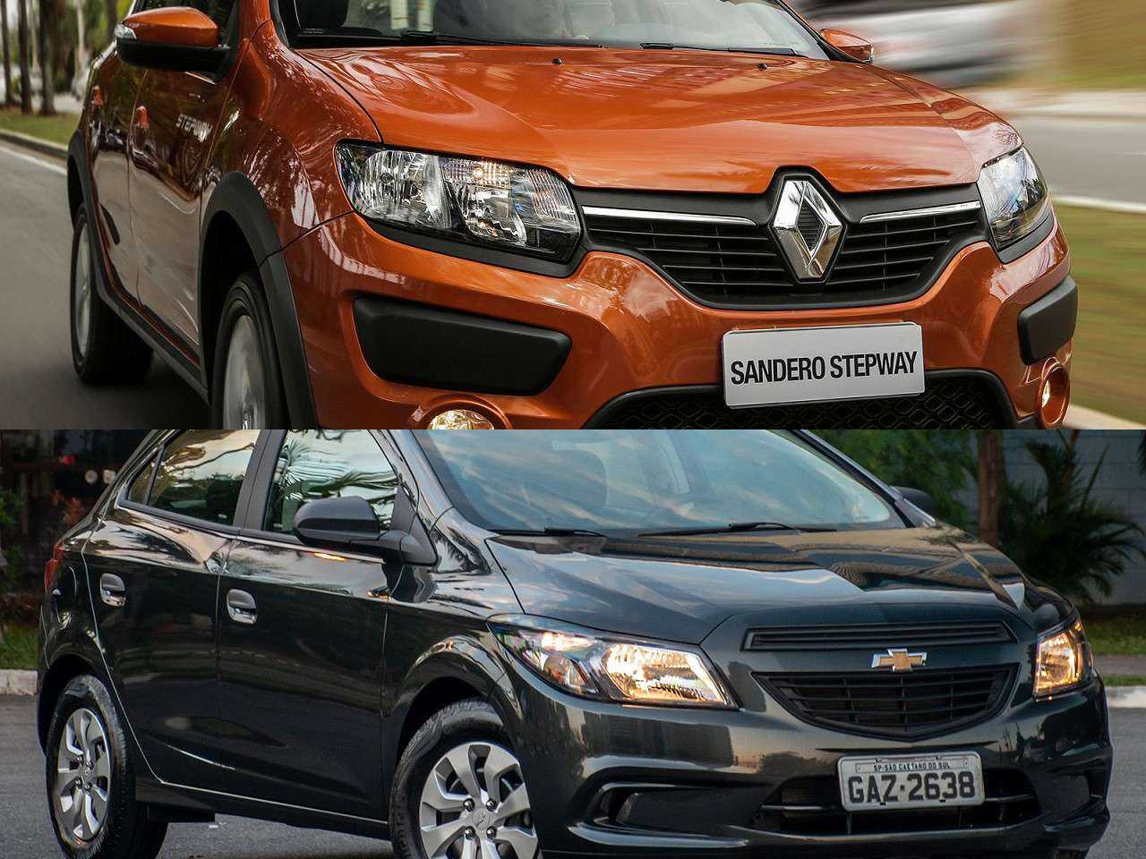 Renault Sandero Stepway 2017 ou um Chevrolet Onix Joy 2019?