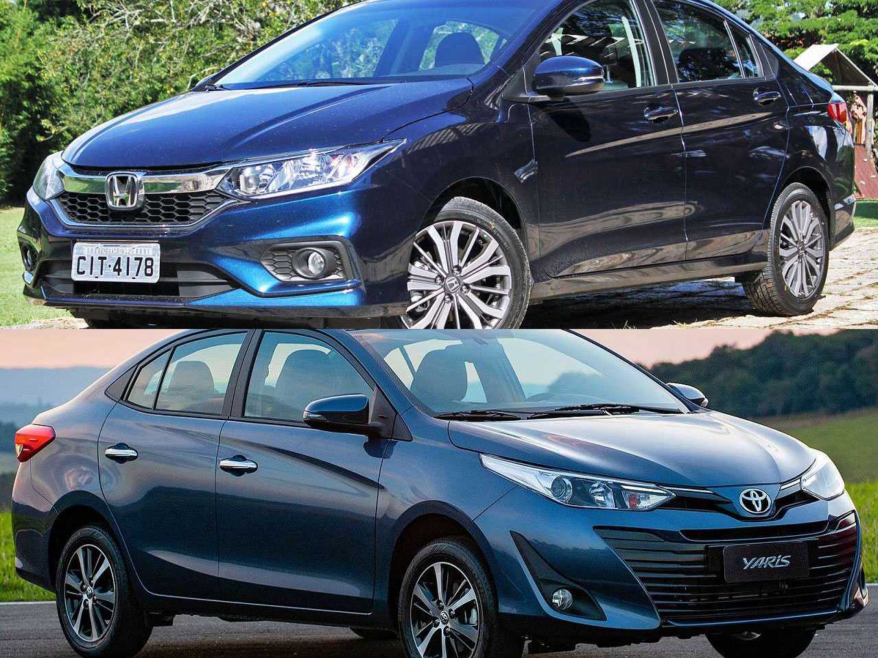 Sedã para táxi utilizando GNV: Honda City ou Toyota Yaris Sedã?