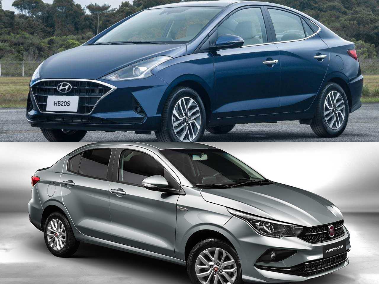 Sedan manual: Fiat Cronos 1.3 ou Hyundai HB20S 1.6?