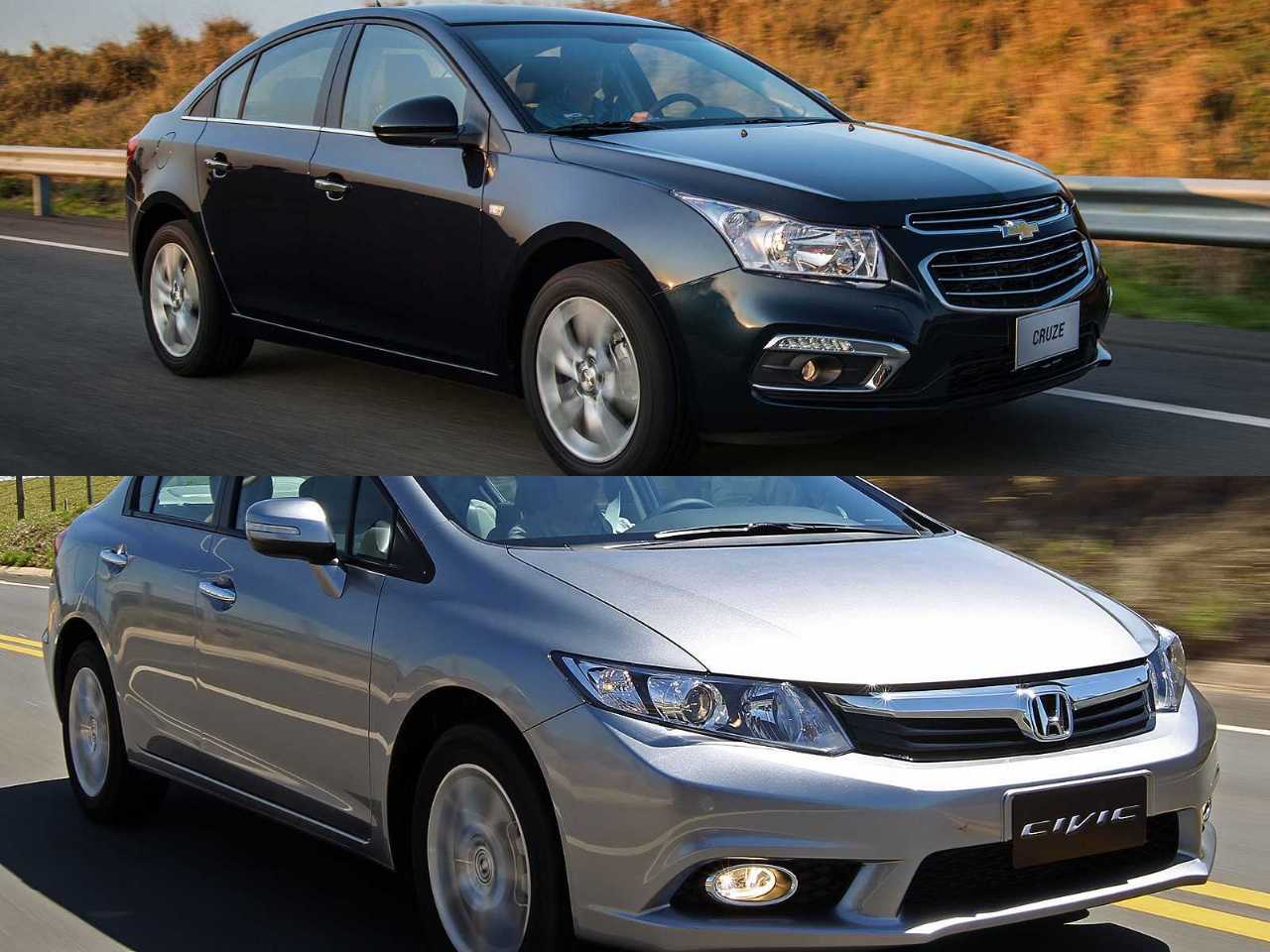 Sedans médios 2012: Civic LXL ou Cruze LT?