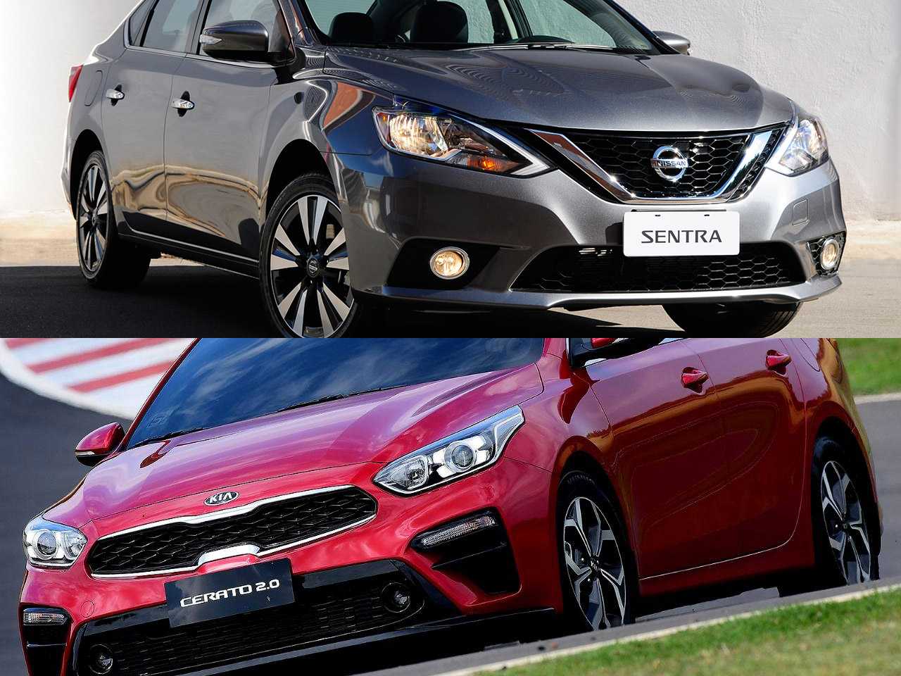 Sedans médios: Kia Cerato EX ou um Nissan Sentra SV?