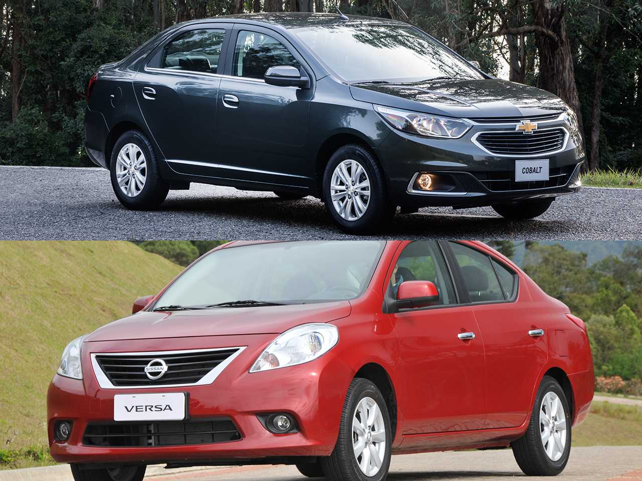 Sedans usados: Chevrolet Cobalt 1.4 ou um Nissan Versa 1.0, ambos 2016?