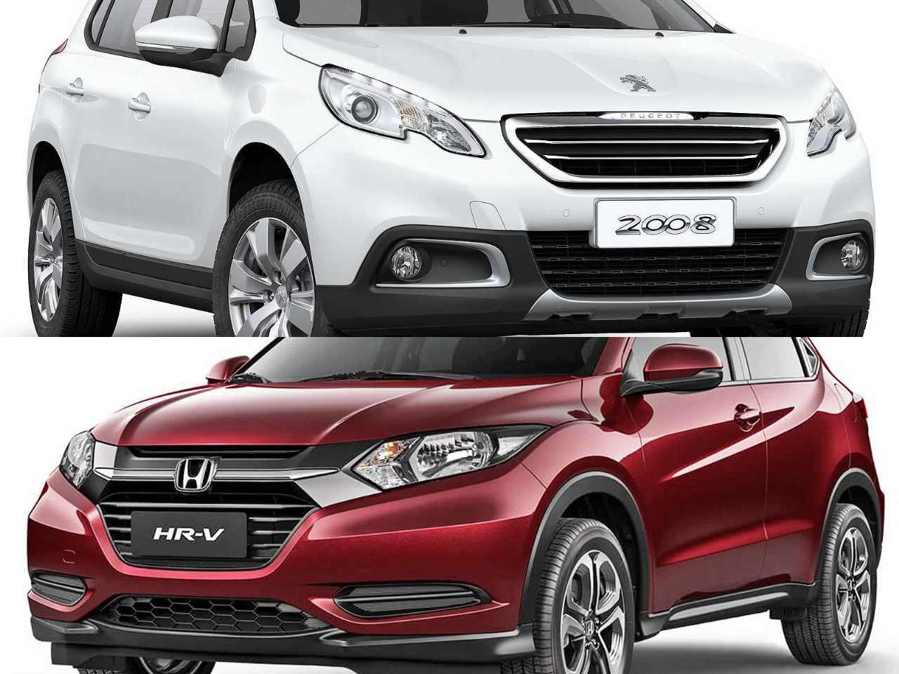 SUV compacto seminovo: Honda HR-V 2016 ou um Peugeot 2008 2018?