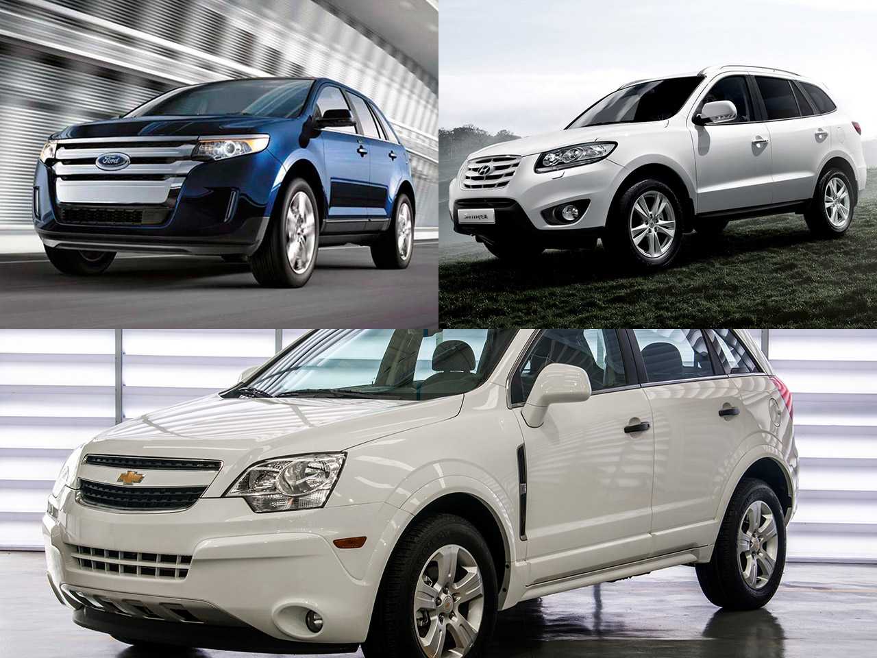 SUVs de maior porte usados: Hyundai Santa Fe, Ford Edge ou Chevrolet Captiva?