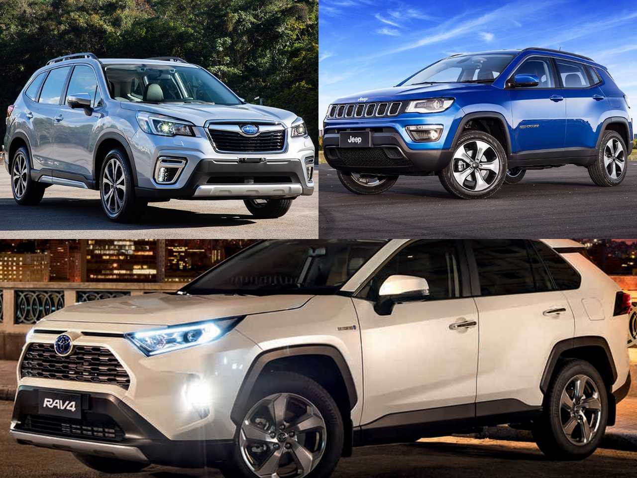 SUVs na faixa de R$ 160 mil: novo Forester, RAV4 Hybrid ou um Compass Longitude diesel?