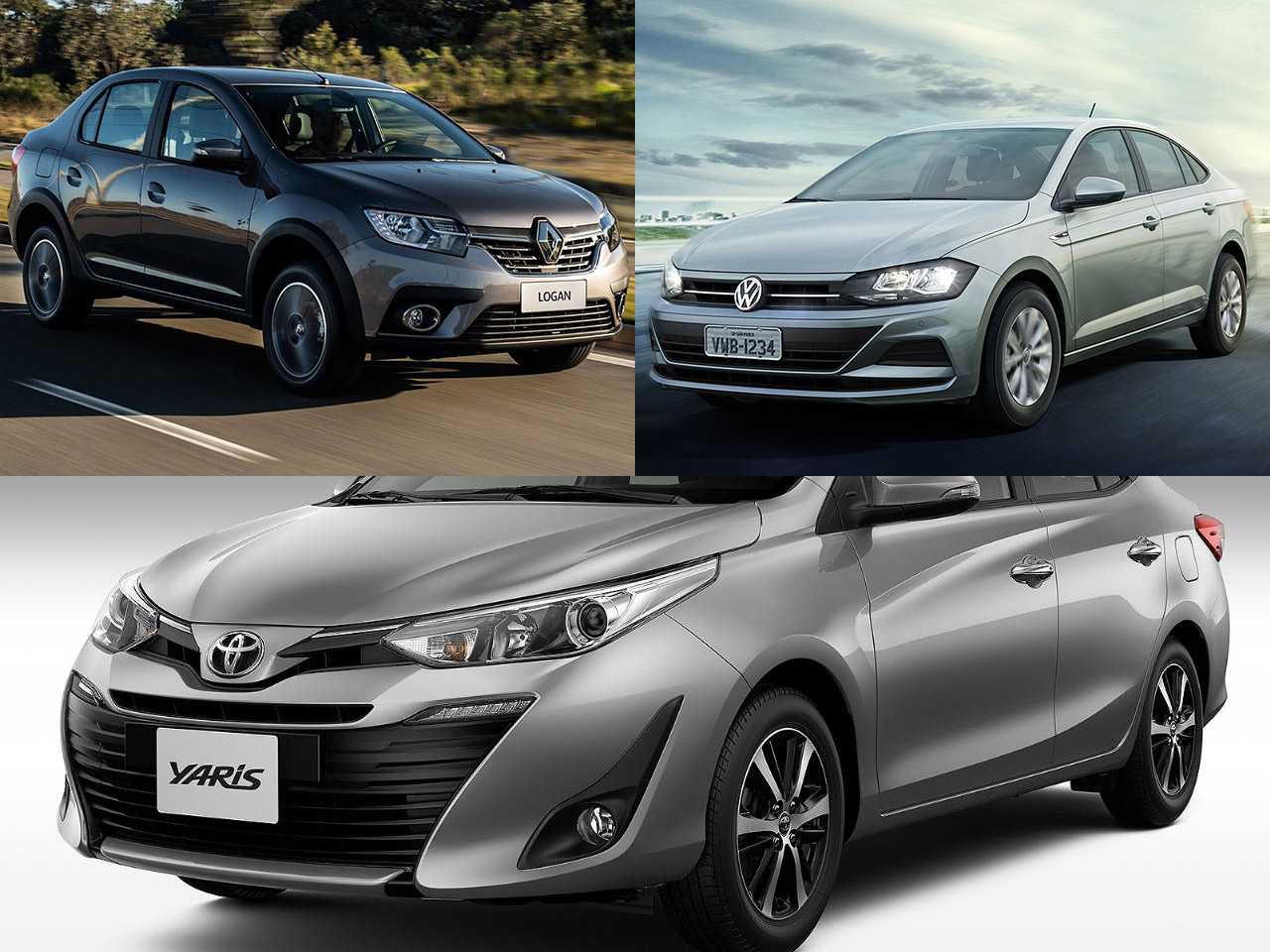 Toyota Yaris Sedã XL Live, VW Virtus 1.6 aut. ou Renault Logan Zen?