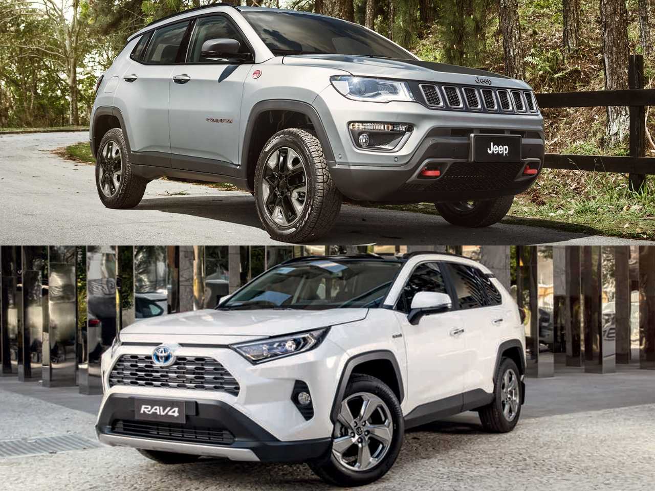 Um Jeep Compass Trailhawk ou um Toyota RAV4 recém-lançado?