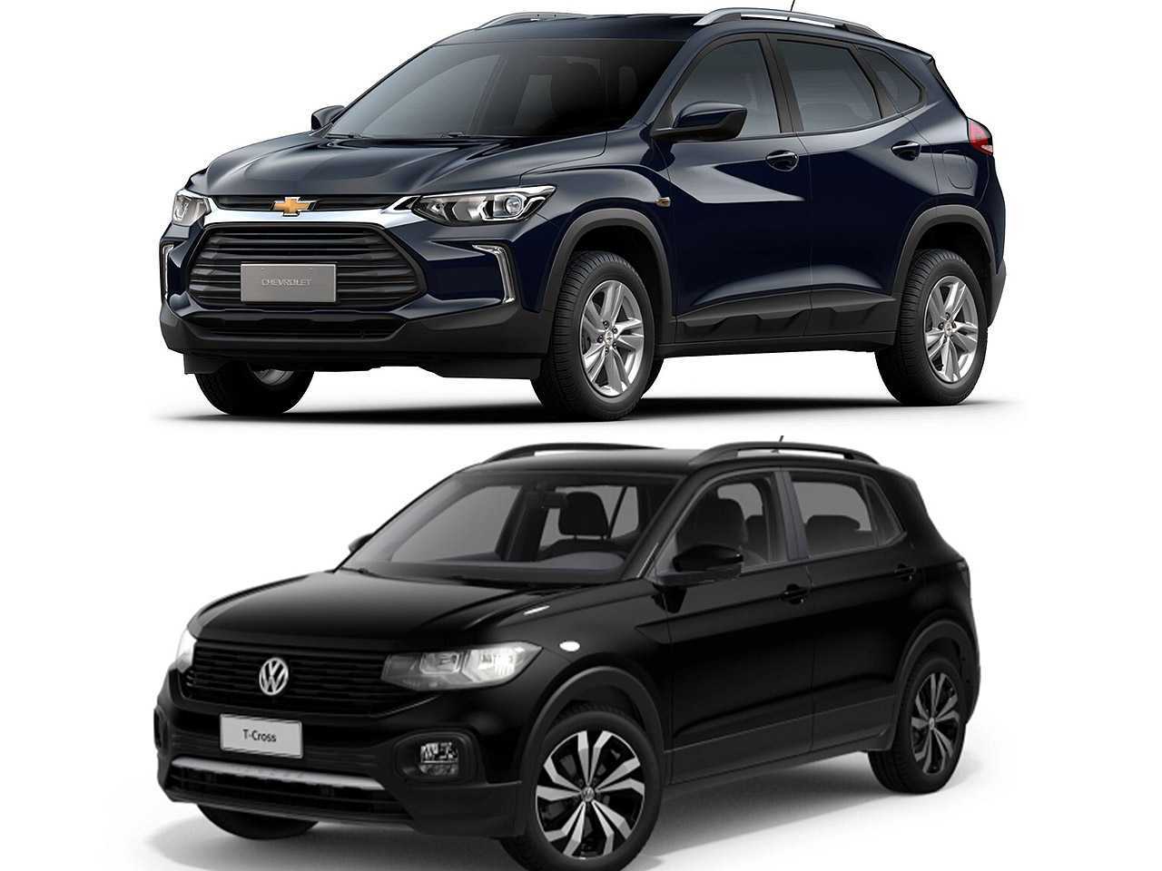 VW T-Cross 200 TSI automático completo ou um Chevrolet Tracker LT?
