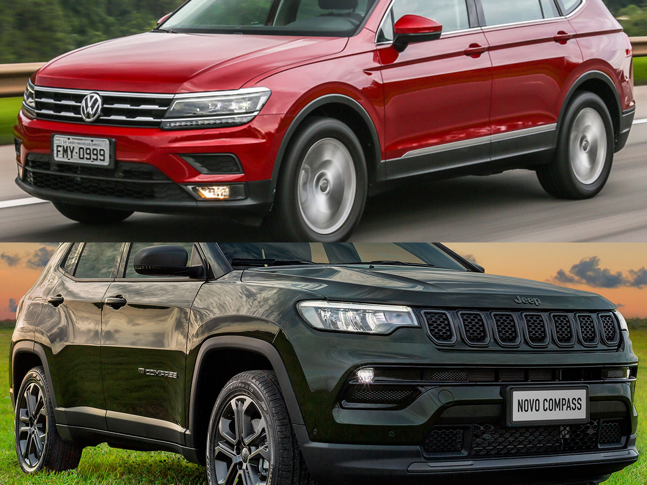 VW Tiguan Allspace 2020 ou um Jeep Compass T270 Longitude 0 km?