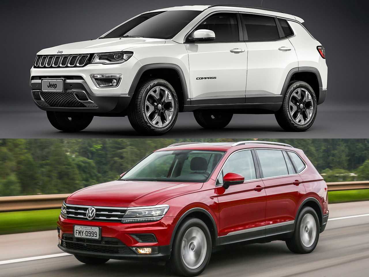 VW Tiguan Allspace Comfortline ou um Jeep Compass Longitude diesel?