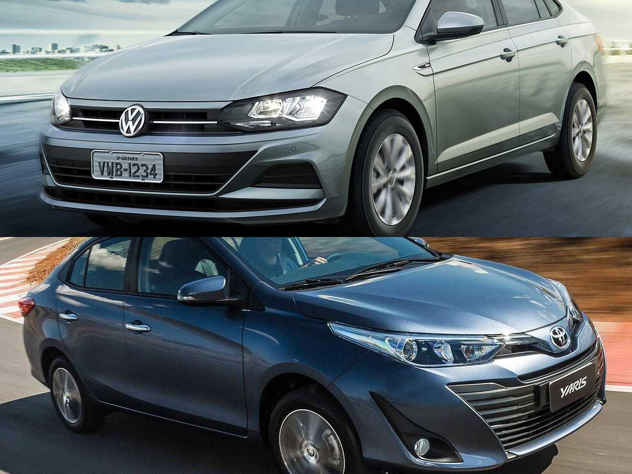 VW Virtus 1.6 MSI automático ou um Toyota Yaris Sedã XL Plus Connect?
