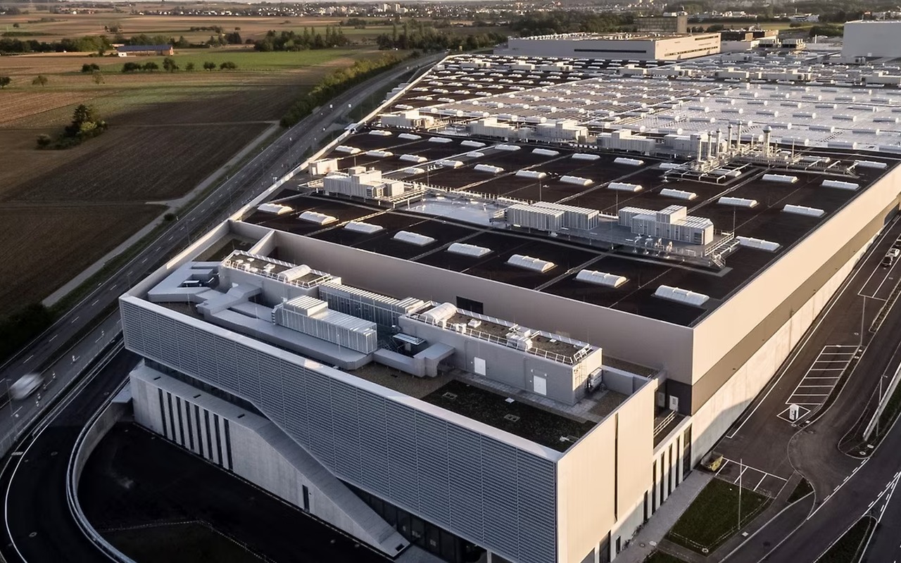 Factory 56 da Mercedes-Benz em Sindelfingen vista do alto