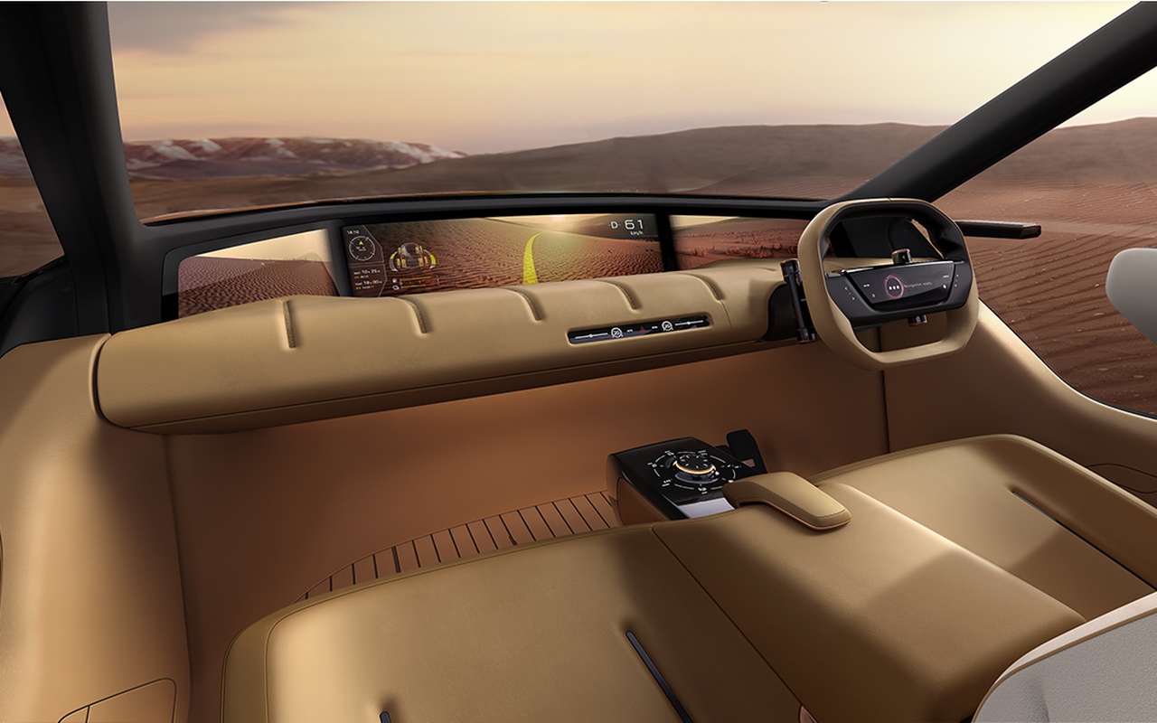 Painel panorâmico e volante do Mitsubishi Elevance Concept