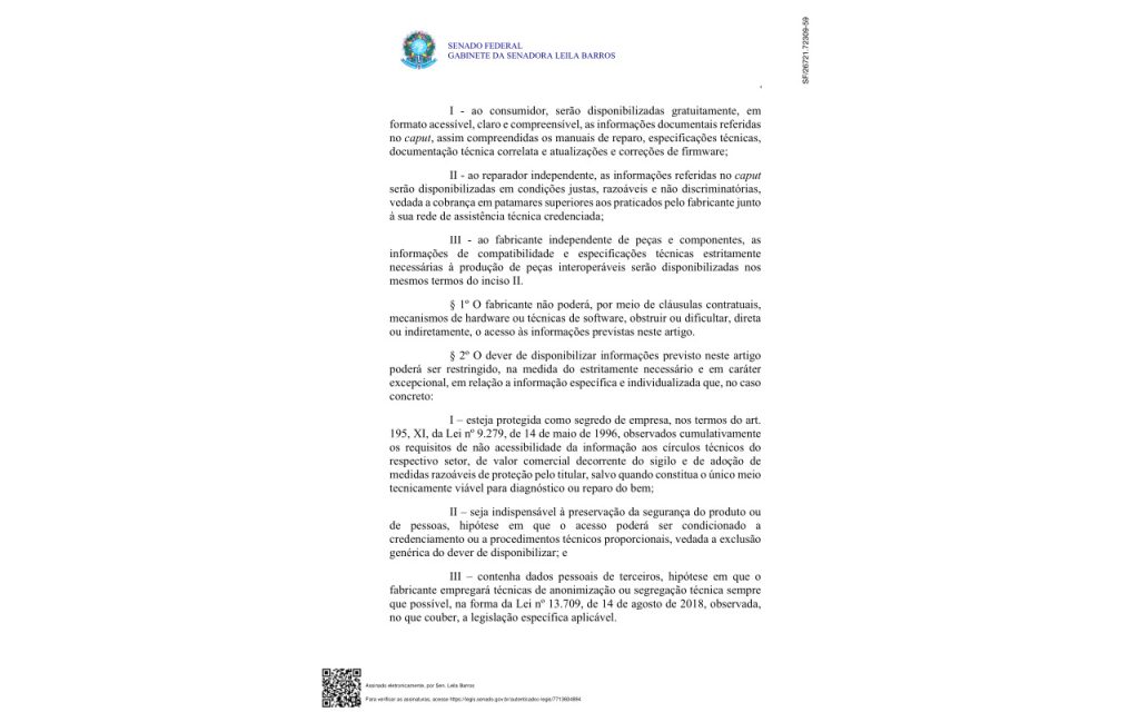 Página do Projeto de Lei 5.092 de 2026 sobre o Direito de Reparar