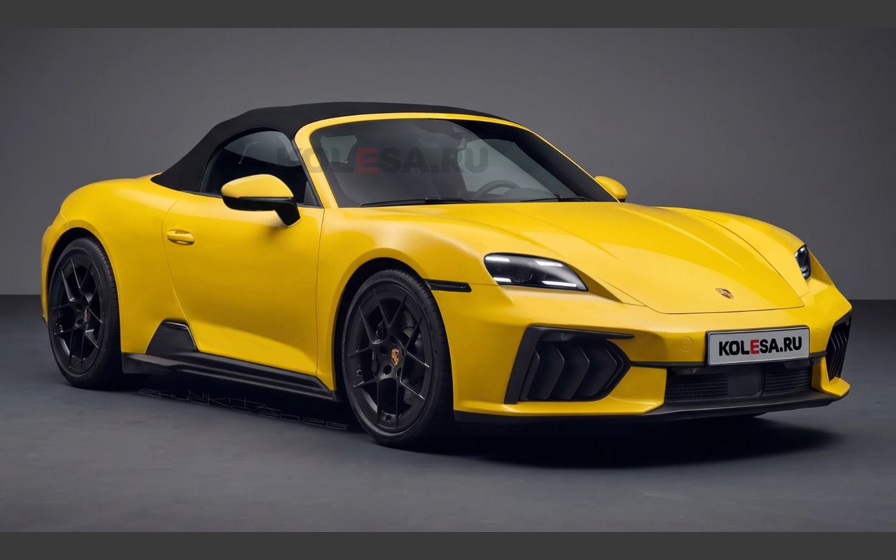 Projeção não oficial do futuro Porsche 718 Boxster elétrico