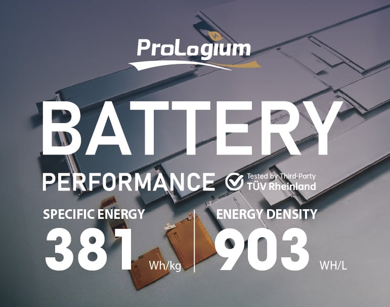 Bateria totalmente sólida ProLogium Gen 3.5 com densidade energética de 381 Wh/kg