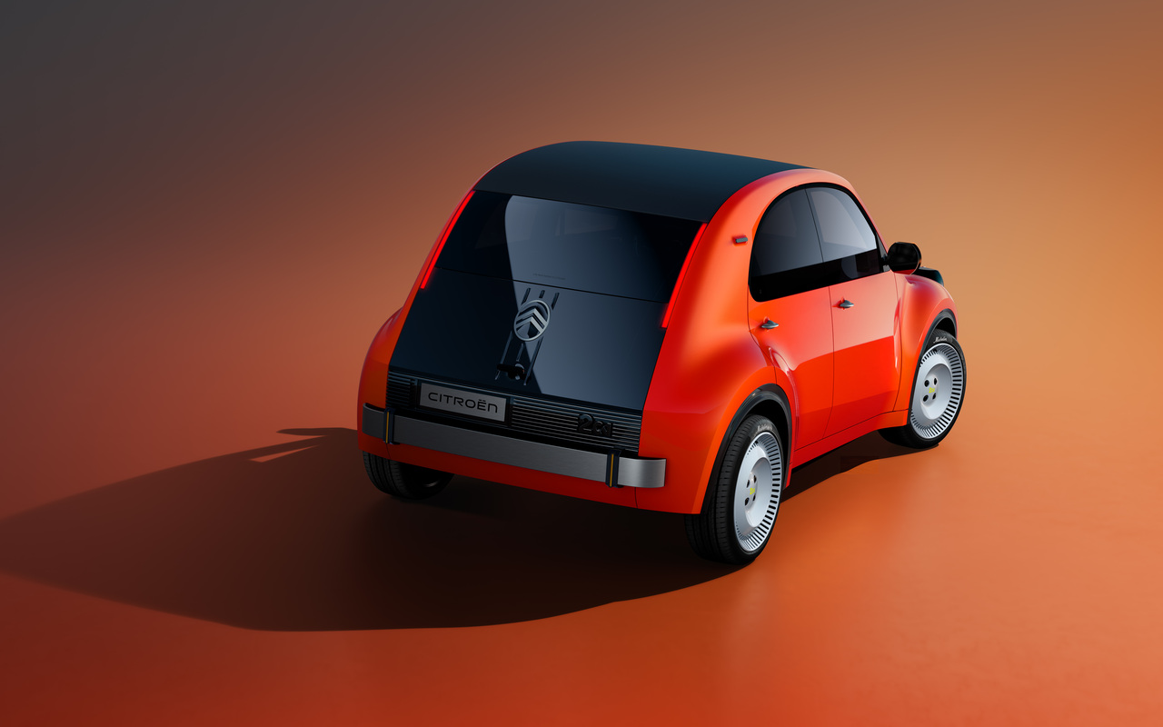 Citroën 2 CV Concept visto de três quartos traseiro