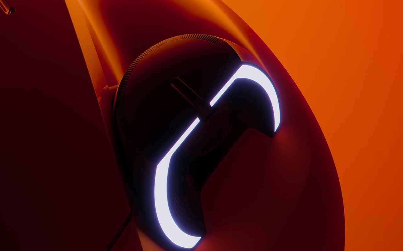 Detalhe do farol de LED e do para-lama do conceito do novo Citroën 2CV elétrico