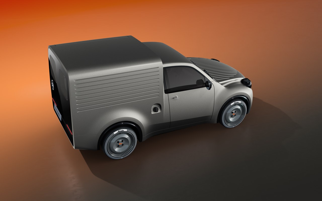 Citroën 2CV Fourgonnette Concept visto de cima e de três quartos traseiro