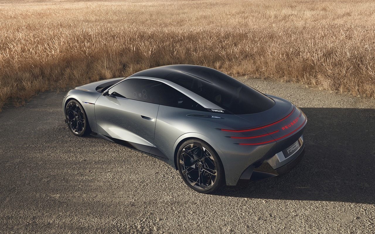 Peugeot RCZ Vision visto de traseira e de cima