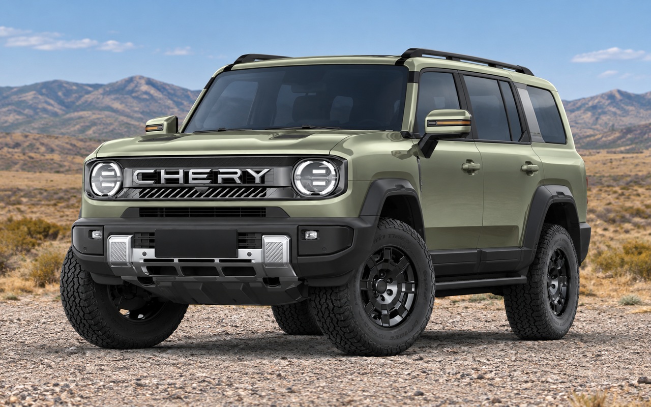 Projeção especulativa com IA de SUV inspirado na picape Chery Stockman