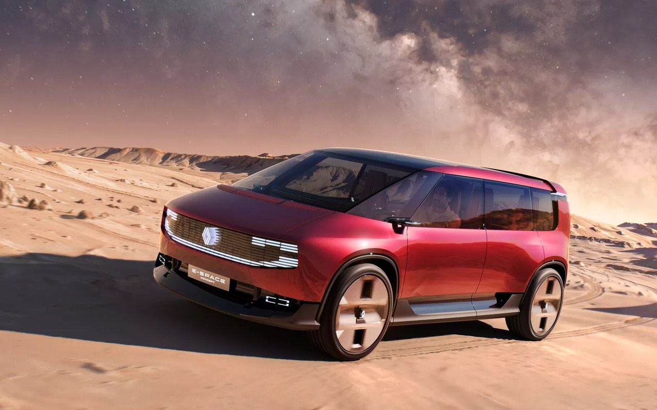 Renault E-Space Concept em vista de três quartos dianteira