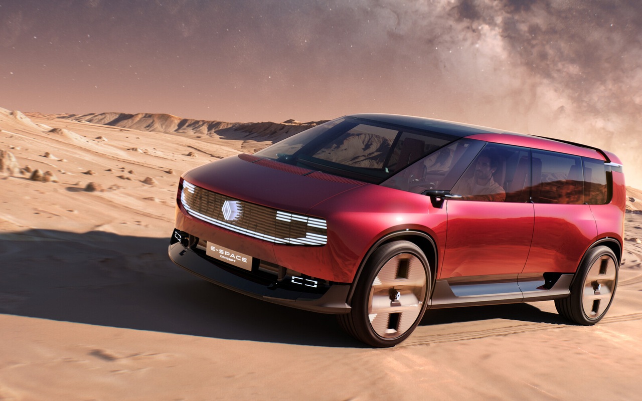 Renault E-Space Concept em imagem oficial de três quartos dianteira